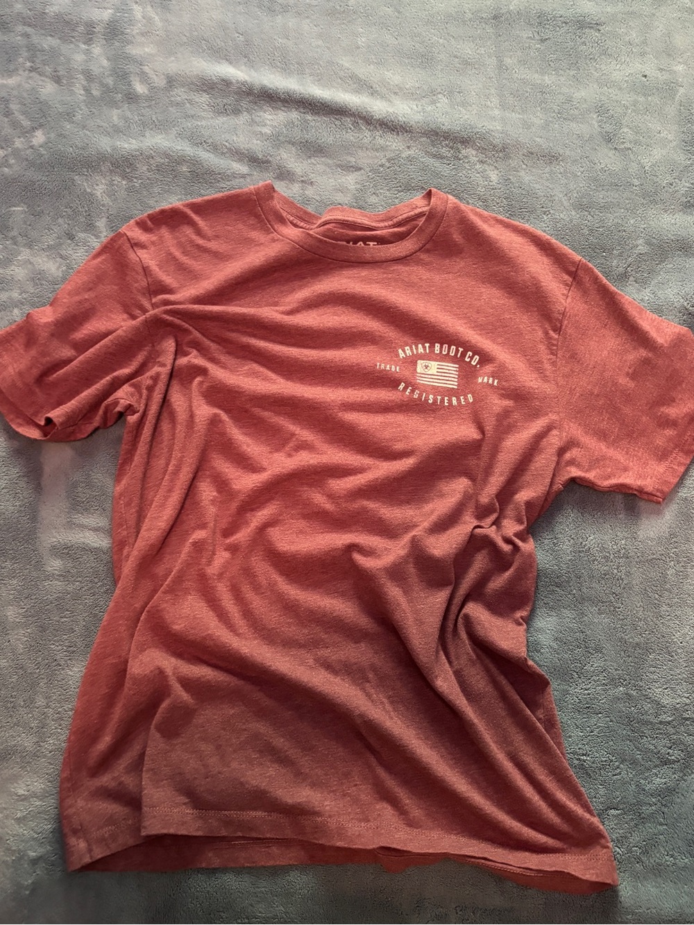 Ariat Men's Short Sleeve Tee in Dusty Burgundy Red